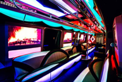 wet bars on party bus